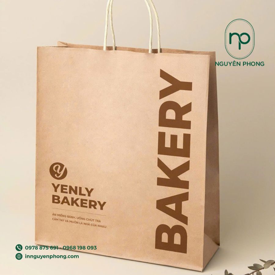 In túi giấy đựng bánh